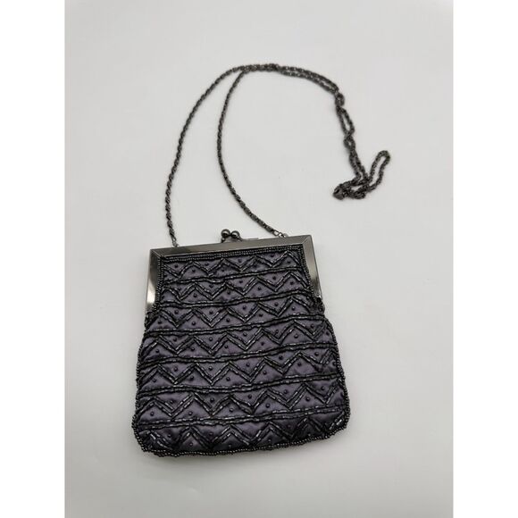 Vintage Black Fully  Evening / Cocktail Bag - Picture 1 of 4